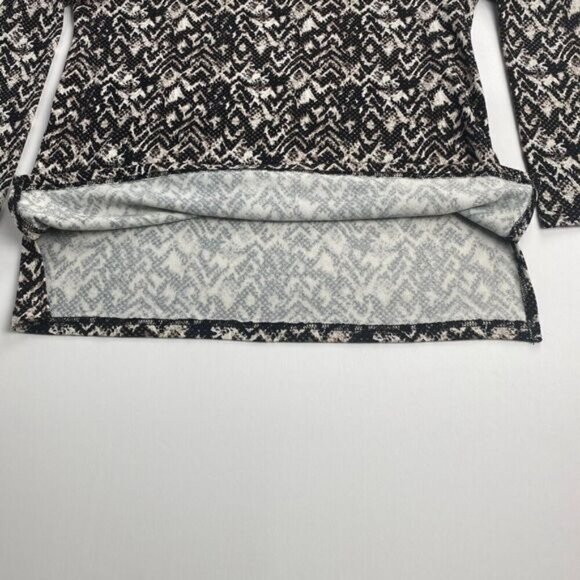 Mario Serrani Italy Top Womens Tan Black Leopard Print Long Sleeve Blouse Size M - Picture 7 of 14